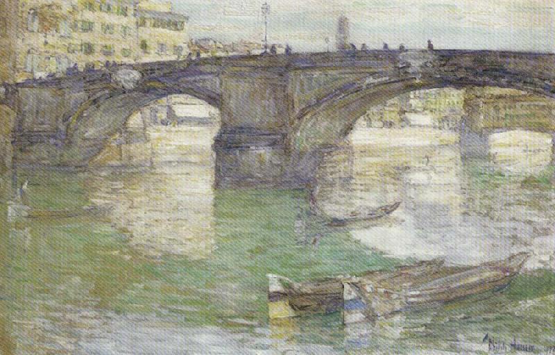 Ponte Santa Trinita,Florence, Childe Hassam